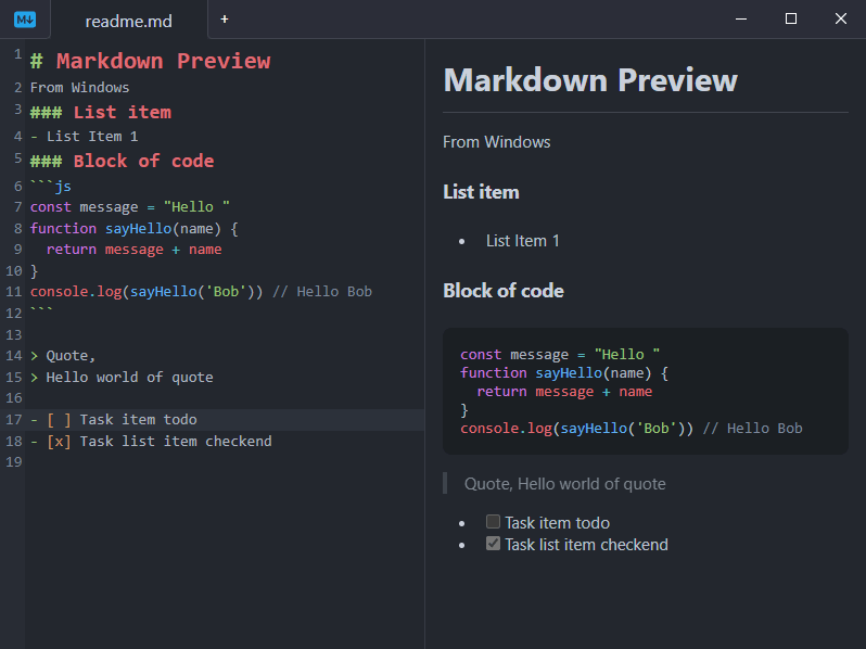 markdown preview logo